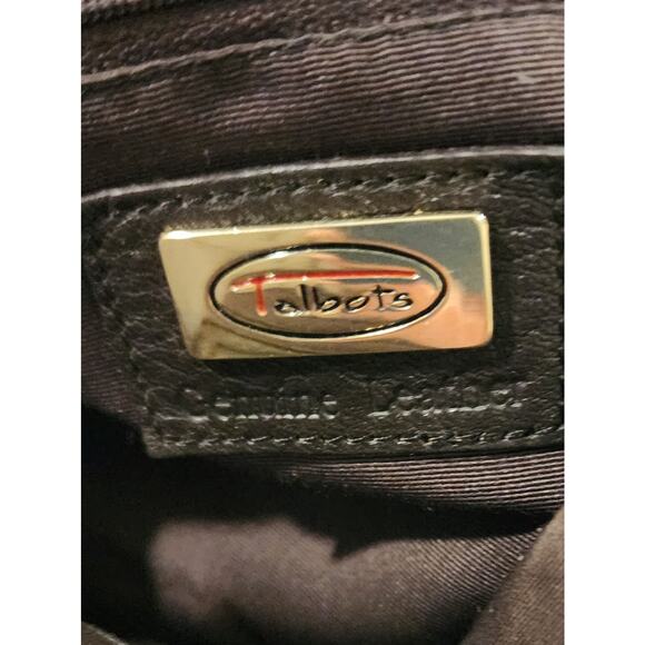 VTG Talbots Brown Pebble Leather Hobo Bucket Shoulder Bag Everyday Streetwear - Picture 4 of 10